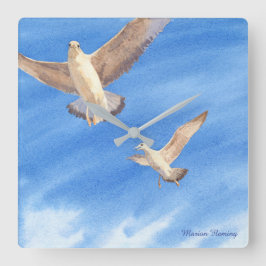 Freie Spirituosen! Quadratische Wanduhr