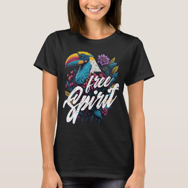 Freie Spirituosen Sommervibes Regenbogenvogel T-Shirt (Vorderseite)