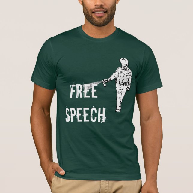 Freie Sprache-Pfeffer-Spray-Polizist T-Shirt (Vorderseite)