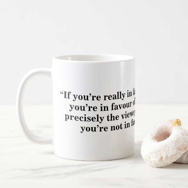 Freie Sprache-Tasse - Zitat 30 Kaffeetasse (Mit Donut)