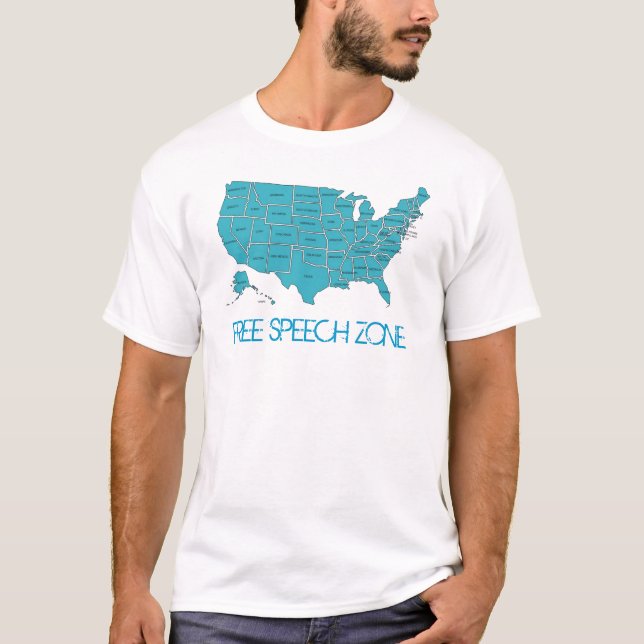 Freie Sprache-Zonen-T - Shirt (Vorderseite)