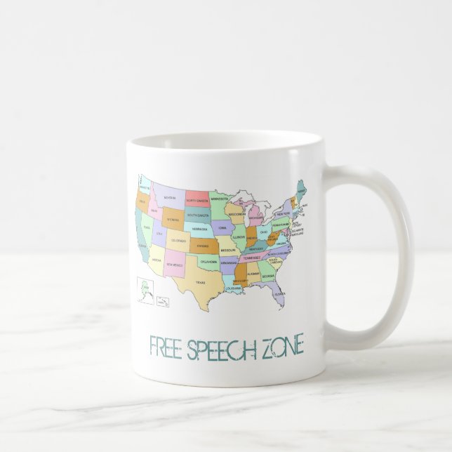 Freie Sprache-Zonen-Tasse Kaffeetasse (Rechts)