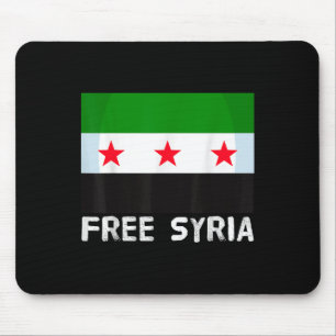 Freie Syrien stolz Vintage syrische Flagge Herzkar Mousepad
