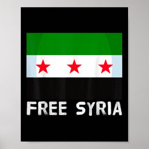 Freie Syrien stolz Vintage syrische Flagge Herzkar Poster