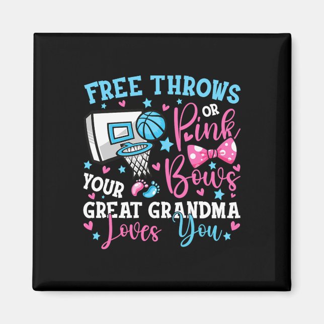 Freie Threads oder rosa Bows Große Oma-Lieben Sie  Magnet (Vorne)