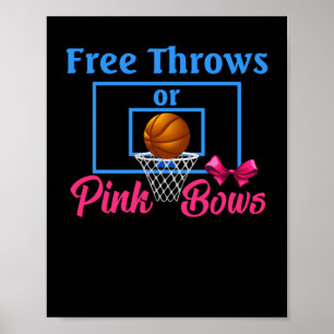 Freie Throws oder rosa Bows Gender Reveal Designs Poster