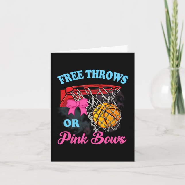 Freie Throws oder rosa Bows Schwangerschaft Pink B Karte (Vorderseite)