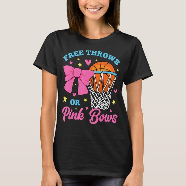 Freie Throws oder rosa Bows Schwangerschaft Pink B T-Shirt (Vorderseite)