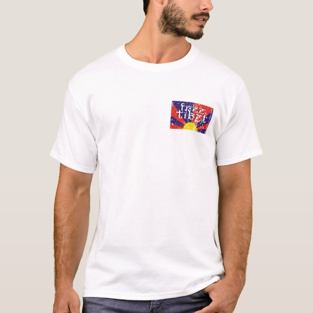 Freie Tibet-Aufkleber T-Shirt (Vorderseite)