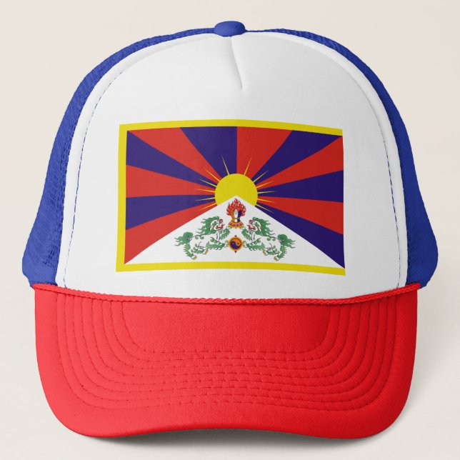Freie Tibet-Flagge Truckerkappe (Vorderseite)