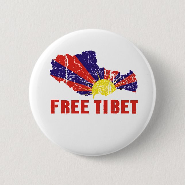 FREIE TIBET/TIBETAN-FREIHEIT BUTTON (Vorderseite)