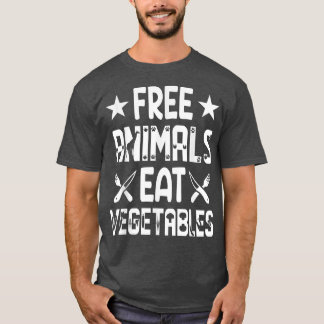 Freie Tiere essen Gemüse und Tiere Funny Animal Re T-Shirt