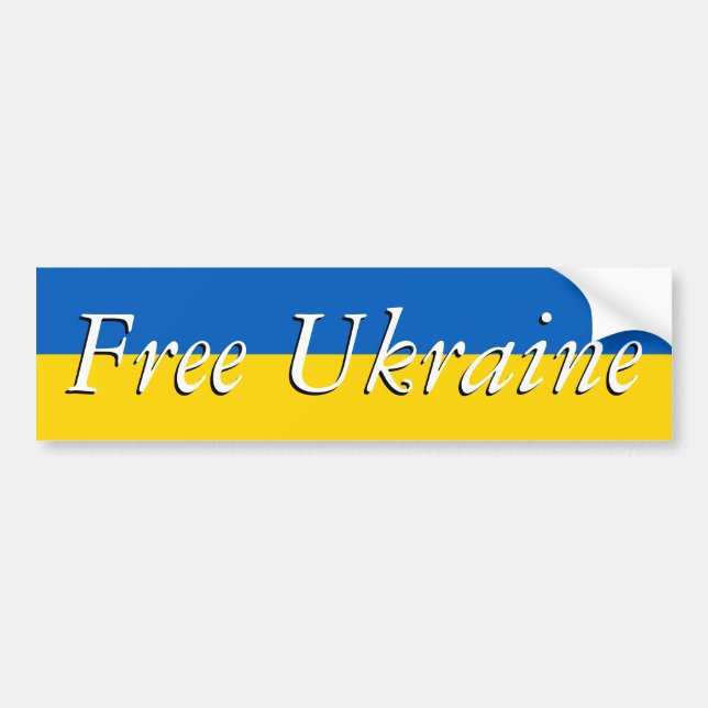 Freie Ukraine Autoaufkleber (Vorne)