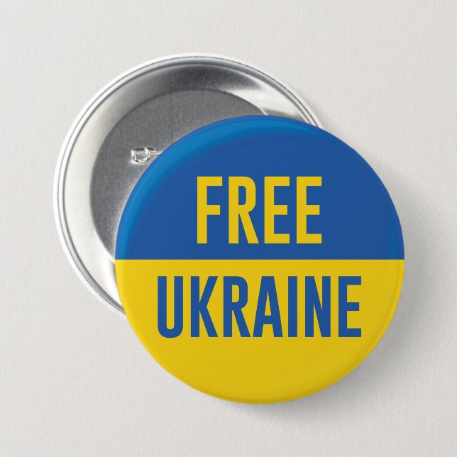 Freie Ukraine Button (Vorne & Hinten)