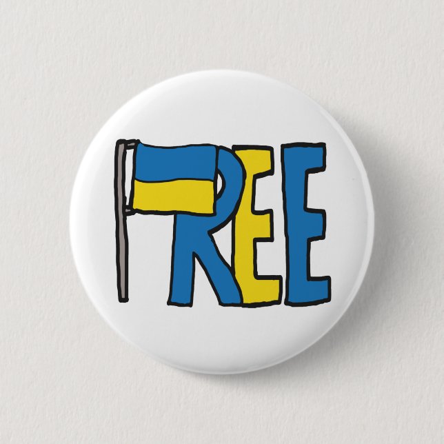 Freie Ukraine Button (Vorderseite)