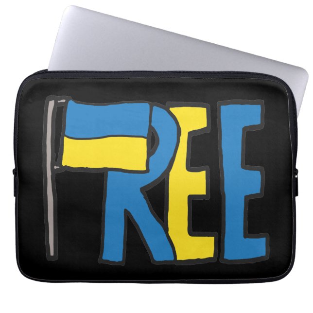 Freie Ukraine Laptopschutzhülle (Vorderseite)
