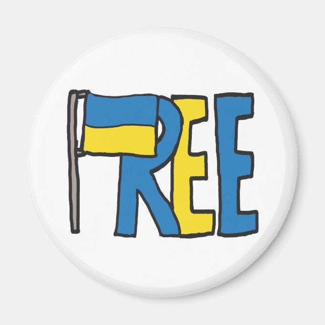 Freie Ukraine Magnet (Vorne)