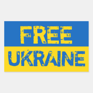 Freie Ukraine Rechteckiger Aufkleber