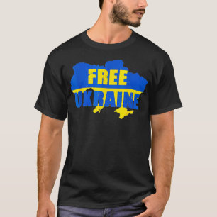 Freie Ukraine ukrainische Flagge Ukraine Karte I S T-Shirt