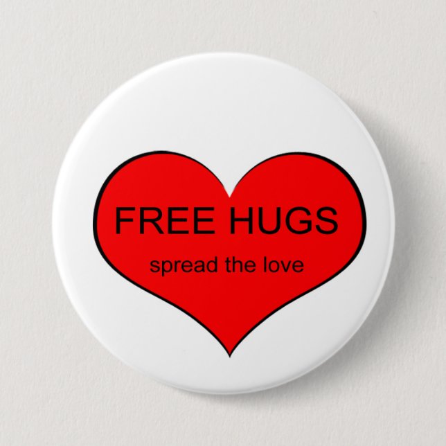 Freie Umarmungs-Verbreitungs-Liebe Button (Vorderseite)