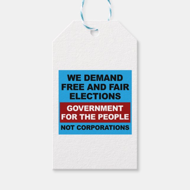 Freie und faire Wahlen Geschenkanhänger (Vorderseite)