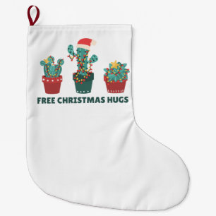 Freie Weihnachtshugs Funny Cactus Pflanze Großer Weihnachtsstrumpf