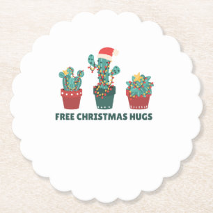 Freie Weihnachtshugs Funny Cactus Pflanze Untersetzer