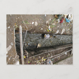 Freier Abwasserabfluss Postkarte