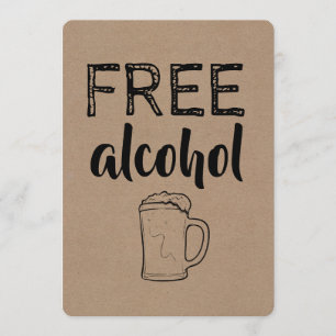 Freier Alkohol   TRAUZEUGE TRAUZEUGE-  lustiger Einladung