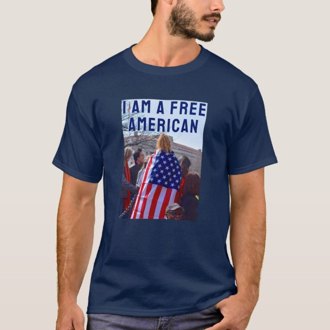 Freier amerikanischer (dunkler) T - Shirt (Vorderseite)