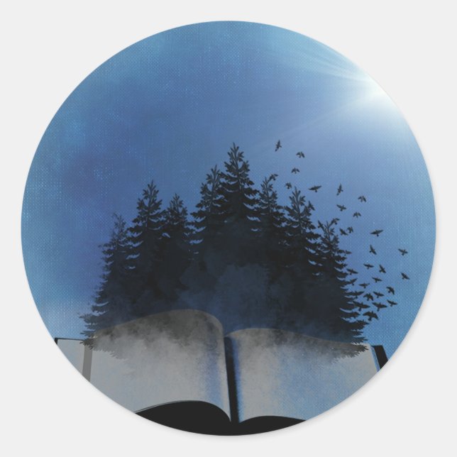 Freier Buchwald Runder Aufkleber (Vorderseite)