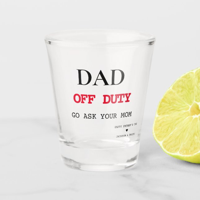 Freier Dienst | Funny Vatertag Geschenk Schnapsglas (Vorderseite)