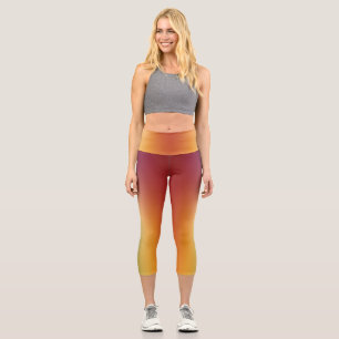 freier Farbverlauf auf extra großen Yoga-Leggings Capri Leggings
