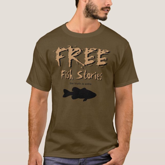 Freier Fisch-Geschichten-T - Shirt (Vorderseite)