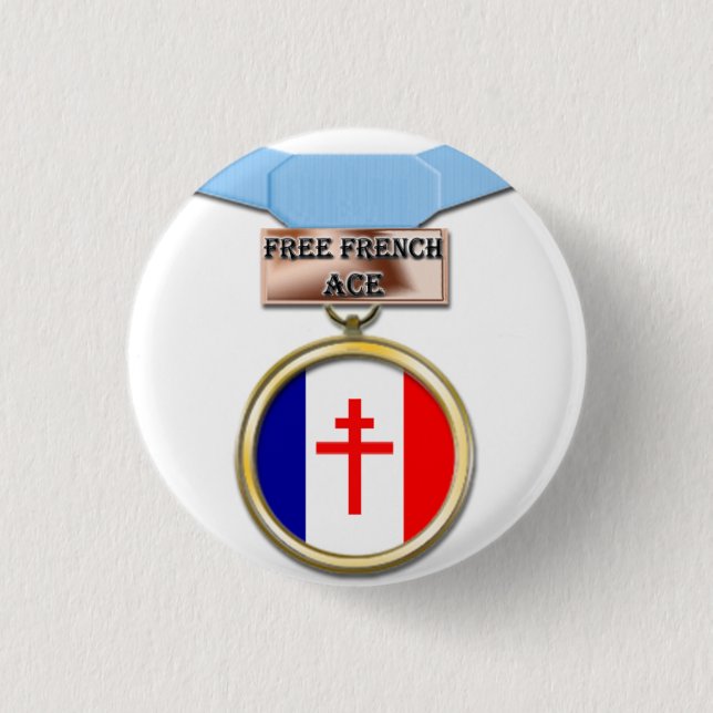 Freier französischer Asmedaillenknopf Button (Vorderseite)