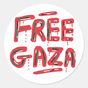 Freier Gaza Runder Aufkleber