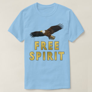 Freier Geist mit Bald-Adler-Fliegen T-Shirt