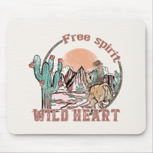Freier Geist, Wildes Herz   WESTERN Mousepad