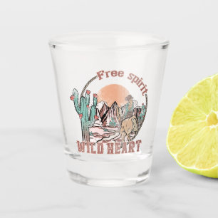 Freier Geist, Wildes Herz   WESTERN Schnapsglas