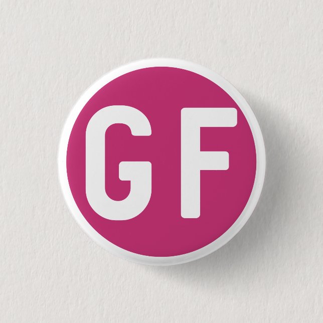 Freier GF Kreis-magentaroter rosa Knopf des Button (Vorderseite)