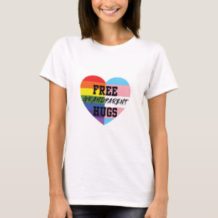 Freier Großvater umarmt LGBTQ (E) Qualität Waren T-Shirt