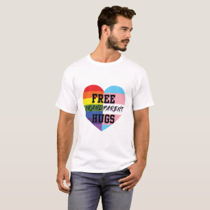 Freier Großvater umarmt LGBTQ (E) Qualität Waren T-Shirt