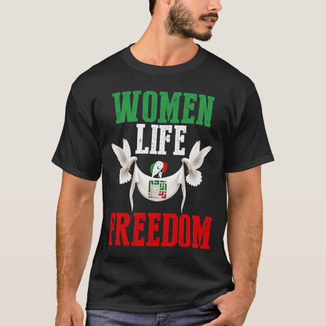 Freier Iran für Frauen und Leben T-Shirt (Vorderseite)