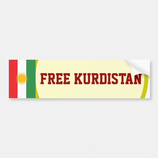 FREIER KURDISTAN-AUTOAUFKLEBER AUTOAUFKLEBER (Vorne)