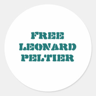 Freier Leonard Peltier-Aufkleber Runder Aufkleber