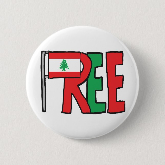 Freier Libanon Button (Vorderseite)