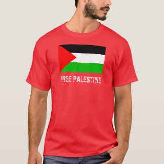 Freier Palästina-Rot-T - Shirt