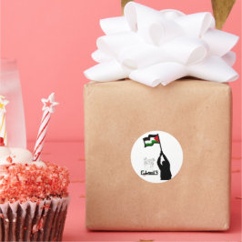 Freier palästinensischer arabischer Text Runder Aufkleber