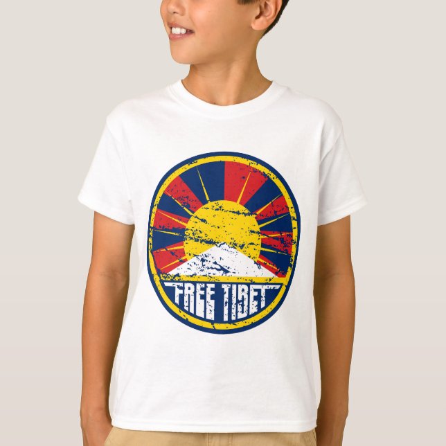 Freier runder Schmutz Tibets T-Shirt (Vorderseite)