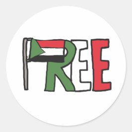 Freier Sudan Runder Aufkleber
